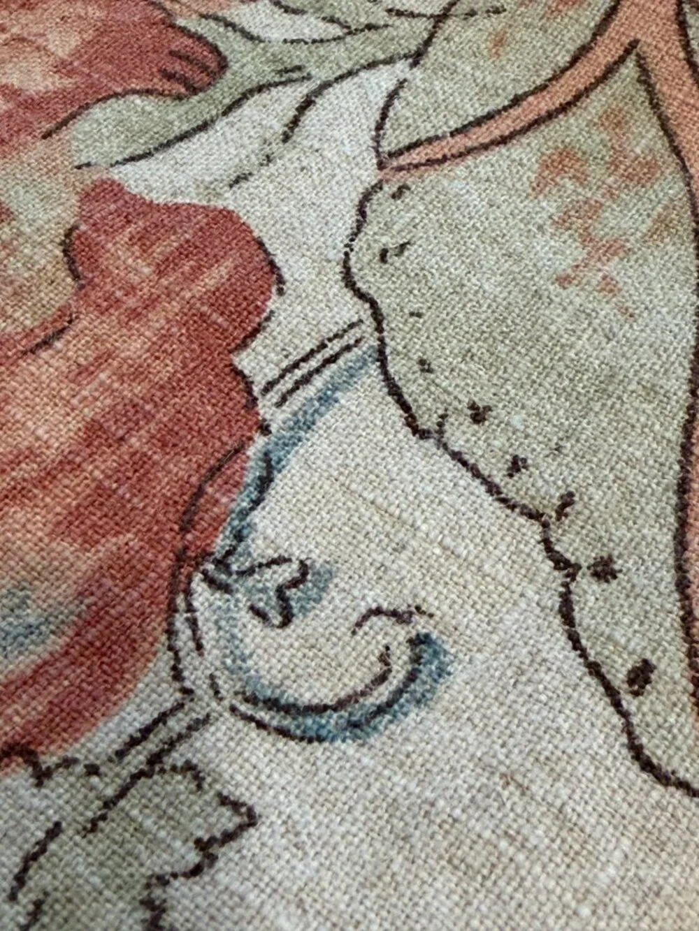 Grace Floral Texture Cotton Linen Blend Standard Sham